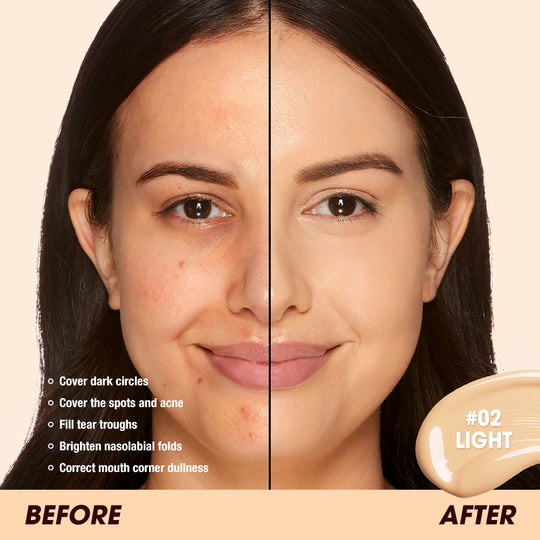 O.TWO.O Nuevo corrector líquido mejorado de alta cobertura y larga duración para la base del rostro - Imagen 9