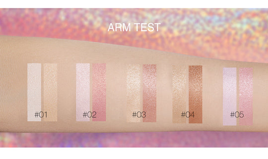 O.TWO.O Iluminador en polvo prensado de alta calidad, maquillaje resaltador que proporciona un resplandor hermoso 2 en 1 - Imagen 10