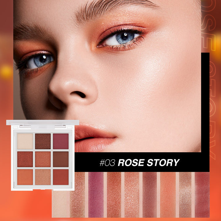 O.TWO.O Paleta de sombras de ojos con 9 colores de larga duración, resistente a borrones, acabado mate y con brillo - Imagen 10