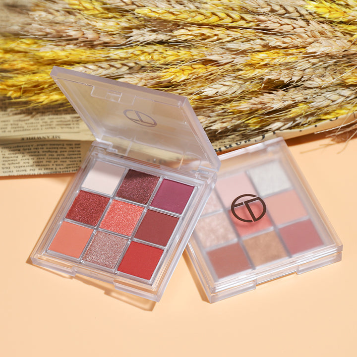 O.TWO.O Paleta de sombras de ojos con 9 colores de larga duración, resistente a borrones, acabado mate y con brillo - Imagen 11