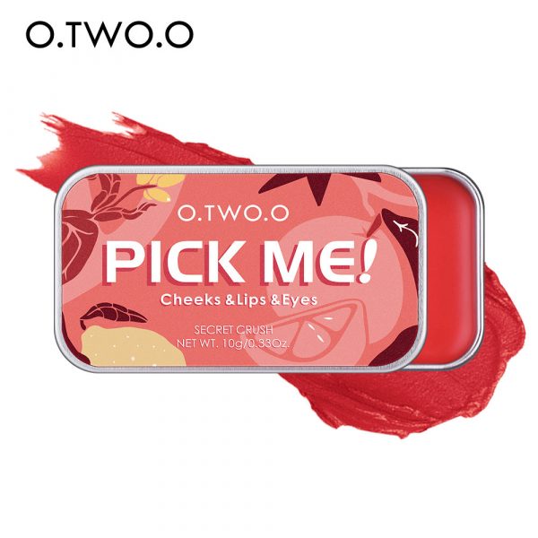 O.TWO.O Blush facial de usos múltiples con alta pigmentación, crema de maquillaje para mejillas, labios y ojos