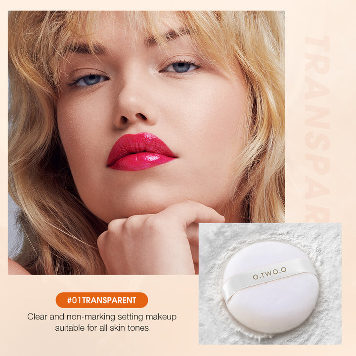 O.TWO.O Polvo fijador, polvo control de aceite, polvo maquillaje facial resistente al agua - Imagen 3