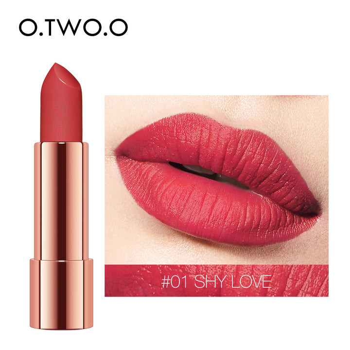 O.TWO.O Rouge barra de labios, 12 colores semi-mate, hidratante y resistente al agua - Imagen 2