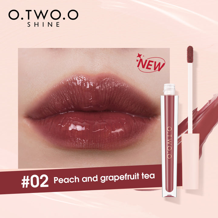 O.TWO.O 6 colores de brillo de labios, altamente pigmentado, que ofrece un acabado suave y luminoso, que resalta la belleza de los labios - Imagen 10