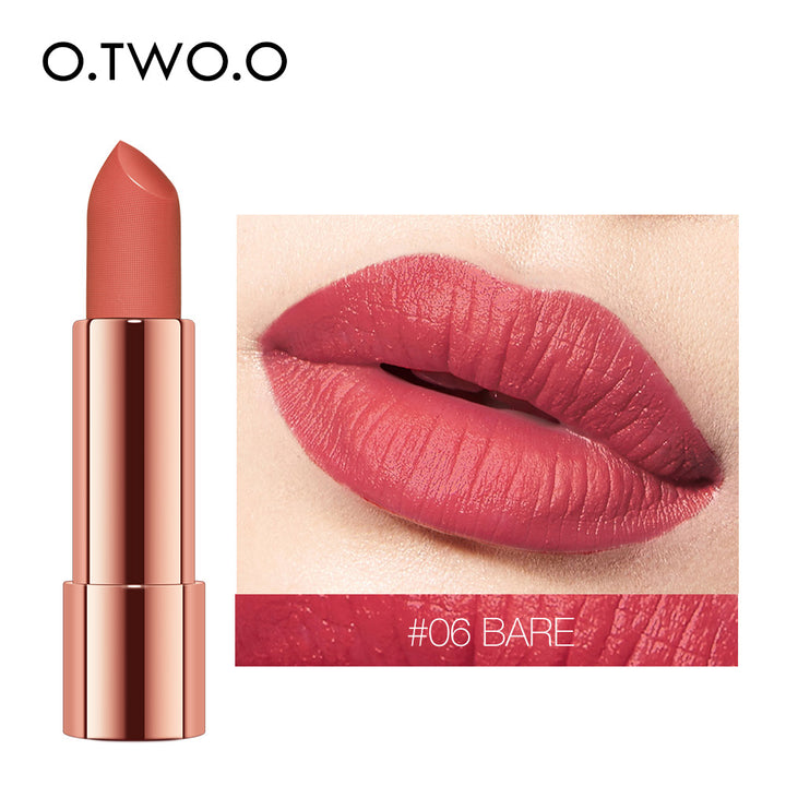 O.TWO.O Rouge barra de labios, 12 colores semi-mate, hidratante y resistente al agua - Imagen 7