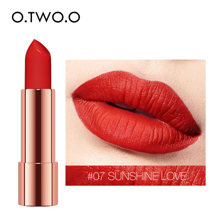 O.TWO.O Rouge barra de labios, 12 colores semi-mate, hidratante y resistente al agua - Imagen 8