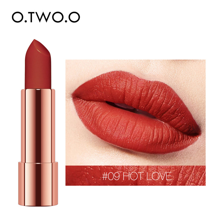 O.TWO.O Rouge barra de labios, 12 colores semi-mate, hidratante y resistente al agua - Imagen 10