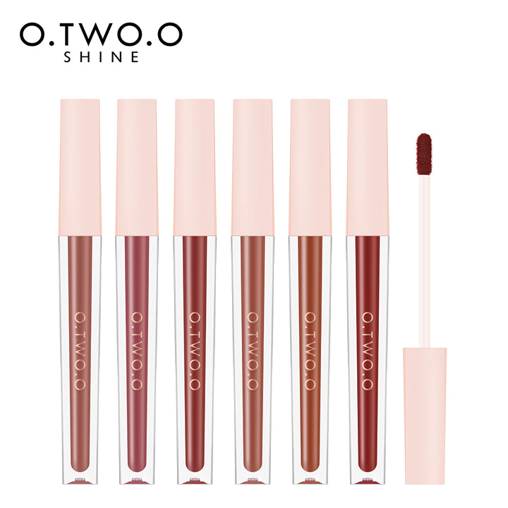 O.TWO.O 6 colores de brillo de labios, altamente pigmentado, que ofrece un acabado suave y luminoso, que resalta la belleza de los labios - Imagen 2