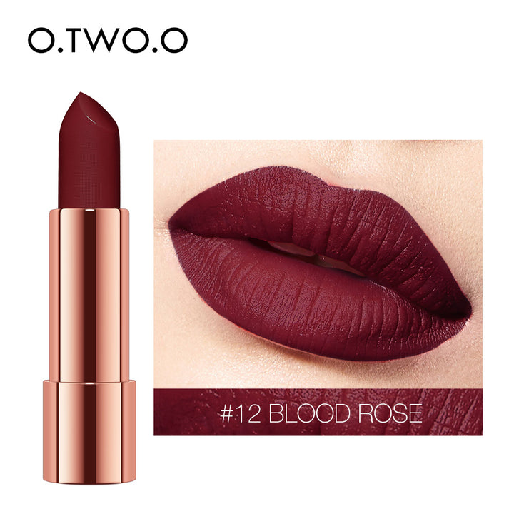 O.TWO.O Rouge barra de labios, 12 colores semi-mate, hidratante y resistente al agua - Imagen 13