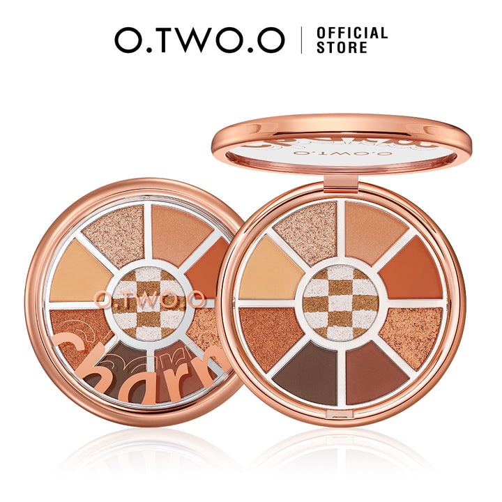 O.TWO.O Paleta de sombras de ojos, en formato redondo, con serie de 2 colores en tono marrón tierra