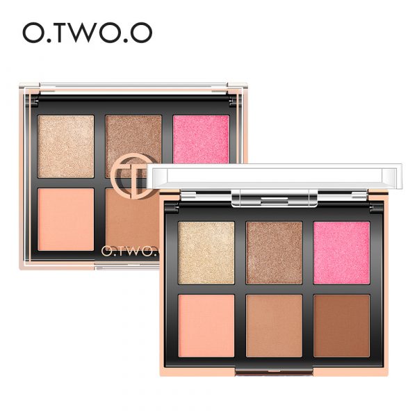 O.TWO.O Paleta de sombras, rubor e iluminadores con colores intensos y destellos brillantes