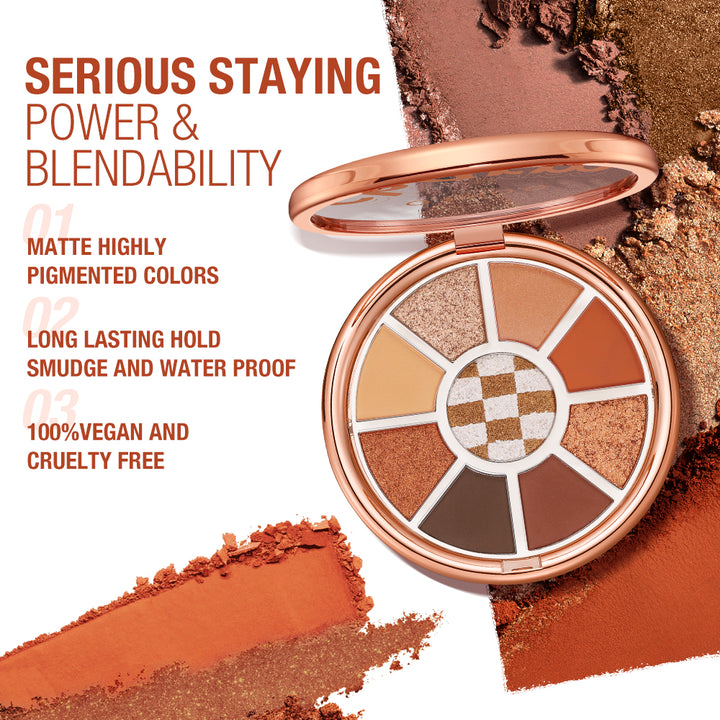 O.TWO.O Paleta de sombras de ojos, en formato redondo, con serie de 2 colores en tono marrón tierra - Imagen 7