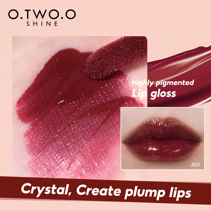 O.TWO.O 6 colores de brillo de labios, altamente pigmentado, que ofrece un acabado suave y luminoso, que resalta la belleza de los labios - Imagen 5