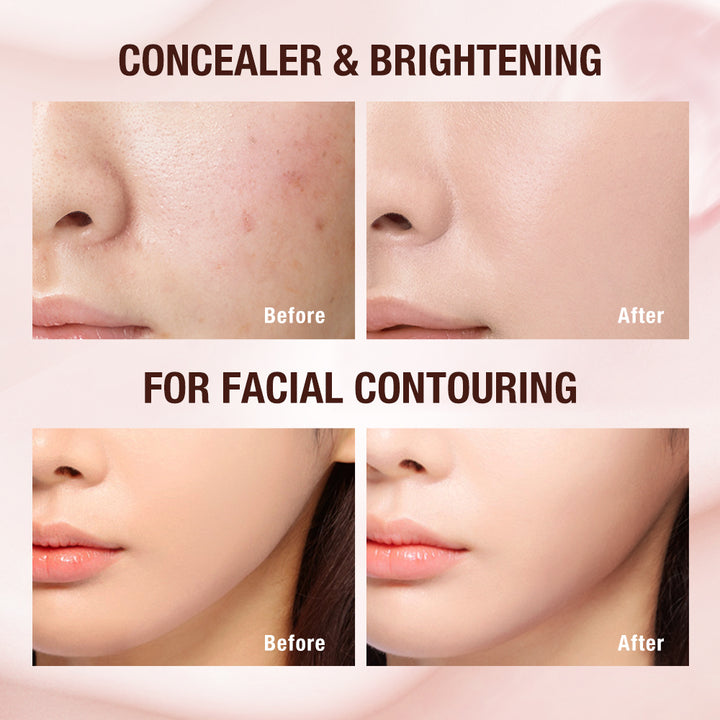 O.TWO.O Paleta de maquillaje de corrector, contorno y crema de rubor - Imagen 8