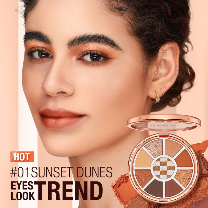 O.TWO.O Paleta de sombras de ojos, en formato redondo, con serie de 2 colores en tono marrón tierra - Imagen 8